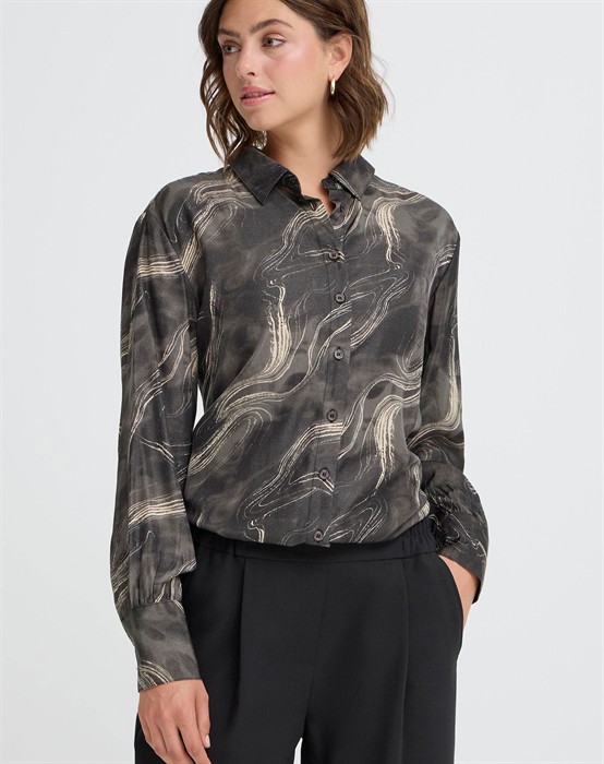 FRHatti Skjorte- Gray Pin Watercolour